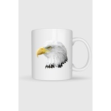 Bald Eagle, American Eagle Head Tasarımlı Kupa Bardak Beyaz