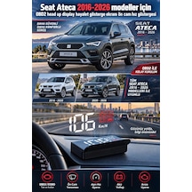 Seat Ateca 2016-2026 Modeller İçin Obd2 Head Up Display Hayalet Gösterge Ekranı Ön Cam Hız Göstergesi