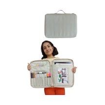 Next Craft Evrak Çantası Kalemlik Aktivite Etkinlik Çantası Boyama Taşıma Çocuklar Ve Yetişkinler İçin Bej