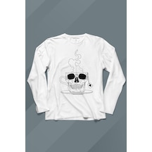 Kurukafa Kahve Çay Streetwear Uzun Kollu Tişört Baskılı T-shirt 001
