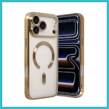 Bezos İphone 17 Pro Uyumlu Kross Magneticsafe Kapak - Gold Dfnbez