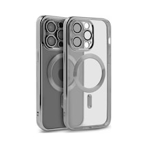 Apple Uyumlu iPhone 15 Pro Uyumlu Kılıf Kross Magneticsafe Kapak - Gümüş