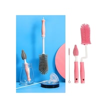 BUFFER® Silikon Uçlu Ekstra Yumuşak Kıllı Sağlam Kavanoz Bardak  Şişe Ve Biberon Temizleme Fırçası