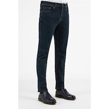 İmza Lacivert Gabardin 5 Cep Düz Paça Casual Slim Fit Pamuklu Denim Pantolon 1023255164 Lacivert