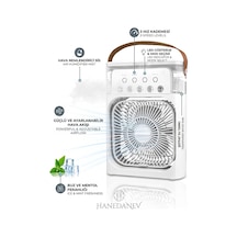 Buzlu Su Tanklı Buharlı Serinletici Fan Taşınabilir Mini Fan Led Işıklı Hava Soğutucu Vantilatör