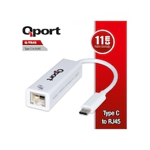 QPORT Q-TR45 TYPE-C TO RJ45 GIGABIT ETHERNET  ÇEVİRİCİ