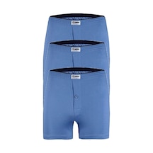 3'Lü Paket Erkek Havlu Bel Düz Boxer 001