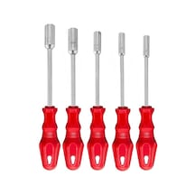 Aee 5 Parça Lokma Tornavida Seti 6/7/8/10/13 Mm Profesyonel El Aletleri Dayanıklı Çelik Gövde Ergonomik Kaymaz Sap Usta & Hobi Kullanımı İçin Mükemmel