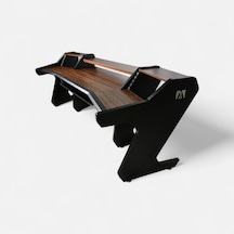 Monodesk Pro Edition Stüdyo Masası Mat Siyah & Latin Ceviz 260 Cm. Siyah - Ceviz