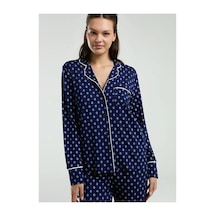 Angbutik Pierre Cardin Pc8950-s Kadın Gömlek Pijama Takım lacivert