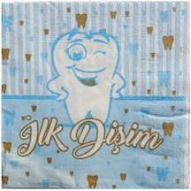 İlk Dişim Peçete Mavi Kağıt Peçete 33x33cm Pk:20 +3