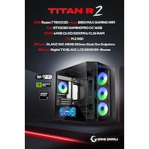 Game Garaj TITAN-R2 R7-7800X3D RTX5080 64 GB 1 TB SSD Free Dos Oem Paket Masaüstü Oyuncu Bilgisayarı