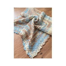 El Örgüsü Alize Nako Bebek Battaniyesi Mavi Kahve Batik Mavi Kahve Batik