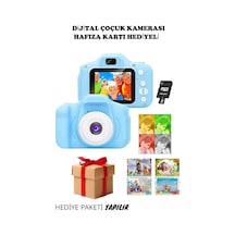 Mini Fotoğraf Makinesi Çocuk Için Eğitici Video Kamera 1080p Hd Ekran Digital Usb Şarjlı Lens Camera Mavi - 281612875