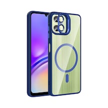 More Tr Samsung Uyumlu Galaxy A07 Kılıf Standlı Ve Kamera Lens Hediyeli Mtr Etro Kapak - Lacivert