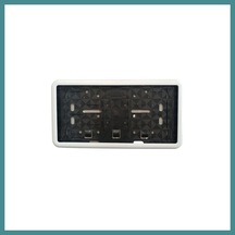 Trendexa Çerçeveli Dikdörtgen Plakalık Plaka Altlığı Beyaz 32x17cm 1 Adet Mac