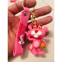 Pembe Panter Pink Panther 3d Silikon Anahtarlık Karakter Çanta & Araba Süsü