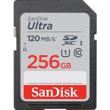 Sandisk 256 Gb Ultra Sdxc Bellek Kartı, 150 Mb/s'ye Kadar, A1 Uyg
