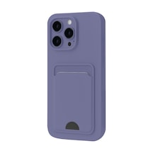Apple iPhone Uyumlu 16 Pro Kılıf Kelvin Kartvizitli Silikon - Lila Bzsxx00 1