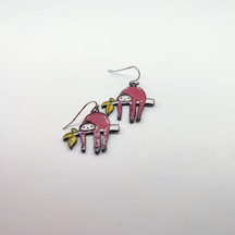 Tedz Collection Tembel Hayvan Pin Küpe Çok Renkli