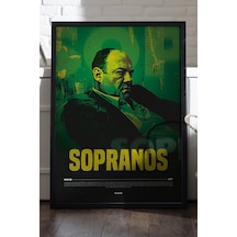 Sopranos Siyah Ahşap Çerçeveli Poster, Dizi Duvar Tablosu