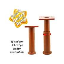 Modül Ayarlanabilir Destek Ayağı 15 X 23 Cm Kahverengi Ayak Mobilya Kanepe Baza Koltuk Ünite Ayakları