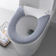 Novahub Gri Kalınlaşmış Klozet Kapağı Yumuşak Klozet Pedi Evrensel Tuvalet Closestool Mat Banyo Aksesuarları Gri