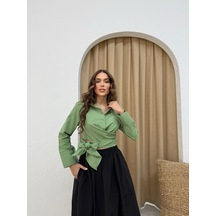 Yeşil Bağlamalı Gömlek Yeşil