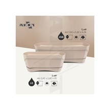 Modern Balkon Saksısı, Kahve Renk, 6.6 Litre Kapasite