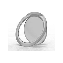 Goldenqian Son Derece Ince Lüks Metal Cep Telefonu Soket Tutucu Evrensel Telefon Manyetik Araç Braketi Standı Aksesuarları Parmak Yüzük Silver Silver