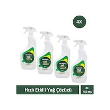 Yağ Çözücü Sprey Hızlı Etkili 750ml X 4 Adet 4'lü Set