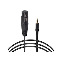 3.5 Mm Stereo Erkek To Xlr Dişi Bilgisayar Mikrofon Kablosu 5 Met