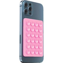 Goldenqian 24-kare Kalınlaşmış Silikon Ped Arka Etiket Vantuz Vantuz Cep Tablet Telefon Bagaj Vantuz Evrensel Telefon Pink Pink