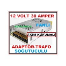 12V 30A - 360W 12 Volt 30 Amper Metal Kasa Adaptör Kamera Güvenli