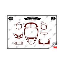 Citroen X Sara 1999-2006 Torpido Konsol Trim Göğüs Maun Kaplama Set 8 Parça Maun