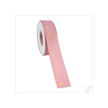 Grogren Kurdele Love You Altın Baskılı, 2,5cm X 23mt - Pembe 0 - 99