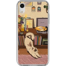Apple Uyumlu iPhone Xr  Nostaljik Köpek Tasarımlı Baskılı Silikon Kılıf Renkli