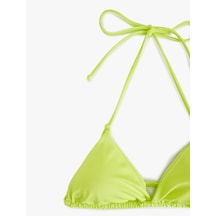 Koton Boyundan Bağlamalı Parlak Üçgen Bikini Üstü Yeşil 5sak10103mm Yeşil