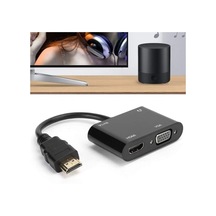 1080p 2in1 Hd'den Vga'ya Hdmi To Vga Hd Dönüştürücü Bilgisayar Projeksiyonu - Hd Ürünleri Için Tv Adaptörüne Vga Ürünlerini Bağlama Zr724