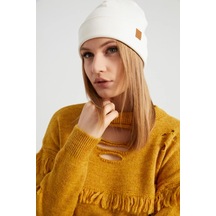 Kadın Balıkçı Style %100 Pamuklu Kaşkorse, Terletmez, Ultra Hafif, Yumuşak Bere - Standart / Soft Beyaz Soft Beyaz