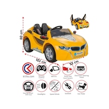 Pilsan Speed Sonic Akülü Araba 12 Volt Kumandalı Sarı