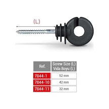 Puhu Siyah Elektrikli Çit İzolatör 42 Mm 50 Ad. Orta Dayanımlı Pp -2480