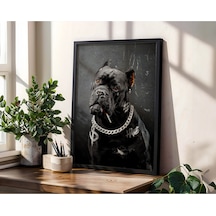 Guard Dog Pop Art Ahşap Siyah Çerçeveli Tablo Poster