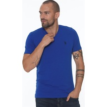 T8568 Dewberry V Yaka Erkek T-shırt-saks Saks