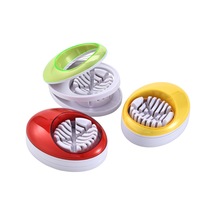 Cbtx Çilek, Mantar, Muz Ve Diğer Yumuşak Meyveler İçin 3'ü 1 Arada Mutfak Yumurta Dilimleyici Sarı