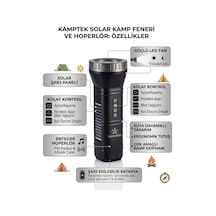 Kamptek Çok Fonksiyonlu Solar El Feneri Radyo + Powerbank + Led Işık Deprem Çantalık Diğer