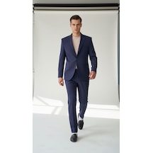 Erkek Lacivert Tek Düğme Slim Fit Takım Elbise - Şık Ofis Ve Davet Kombini Lacivert Erkek Lacivert Tek Düğme Slim Fit Takım Elbise - Şık Ofis Ve Davet Kombini Lacivert