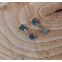 '- Piercing Küpe Renkli Unisex Metal Küpe Pytkkp121 Gümüş