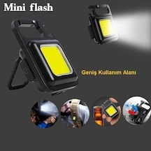 30 Ledli Mıknatıslı Mini Anahtarlık Flash Kamp Lambası Açık Gri