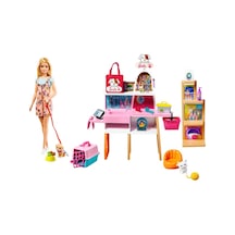 Barbie Bebek Ve Evcil Hayvan Dükkanı Oyun Seti 4 Hayvan Grg90